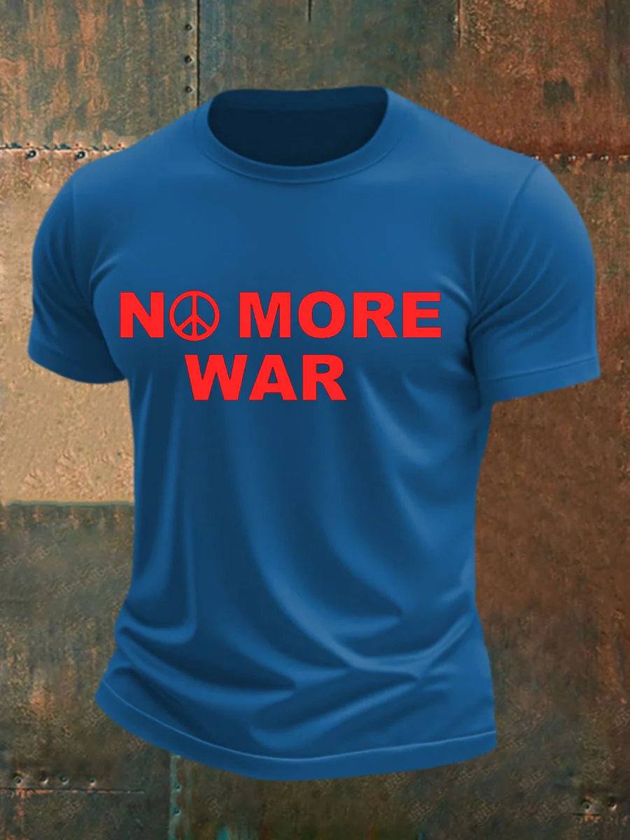 Men's No War cotton short-sleeved T-shirt