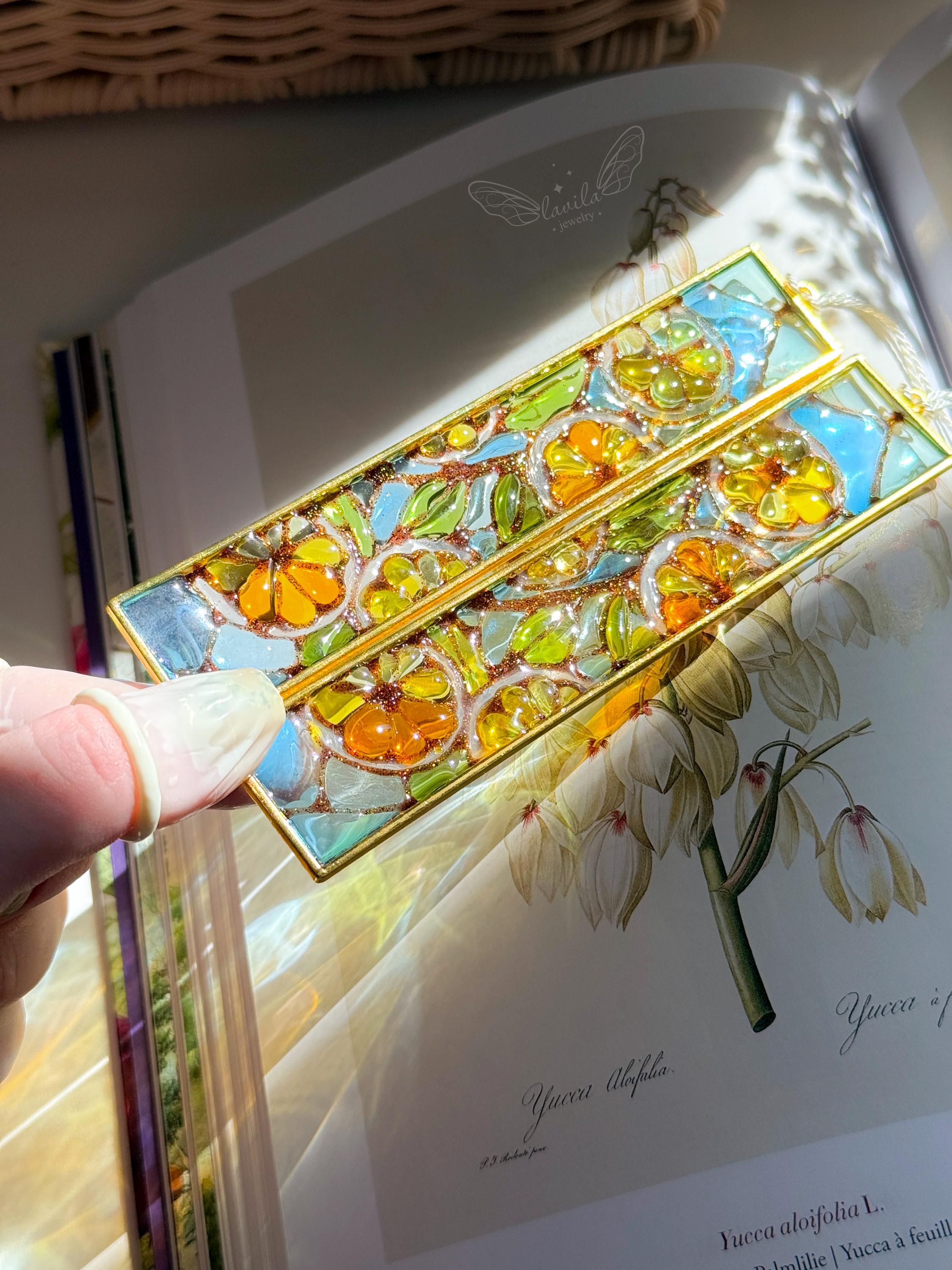 May Promotion-Handmade Stained Glass Lemons&Oranges Bookmark