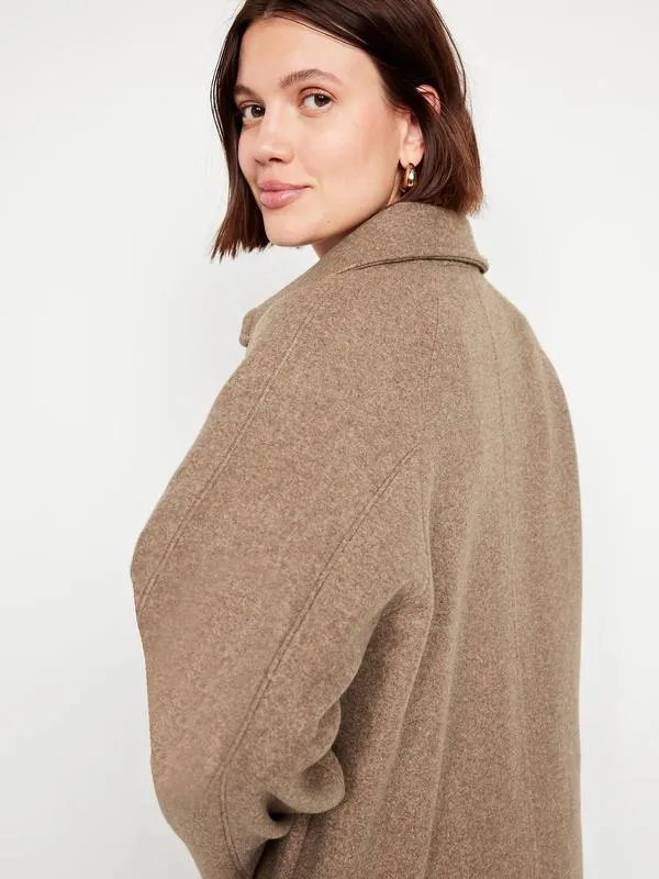 Relaxed Button-Front Mac Coat