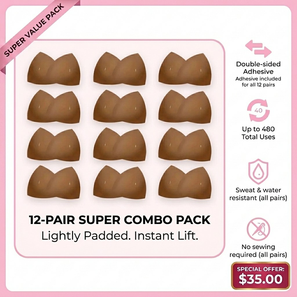 🔥🔥🔥Sticky Bra Inserts That Stay Put – Invisible Lift, No Sewing, Reusable