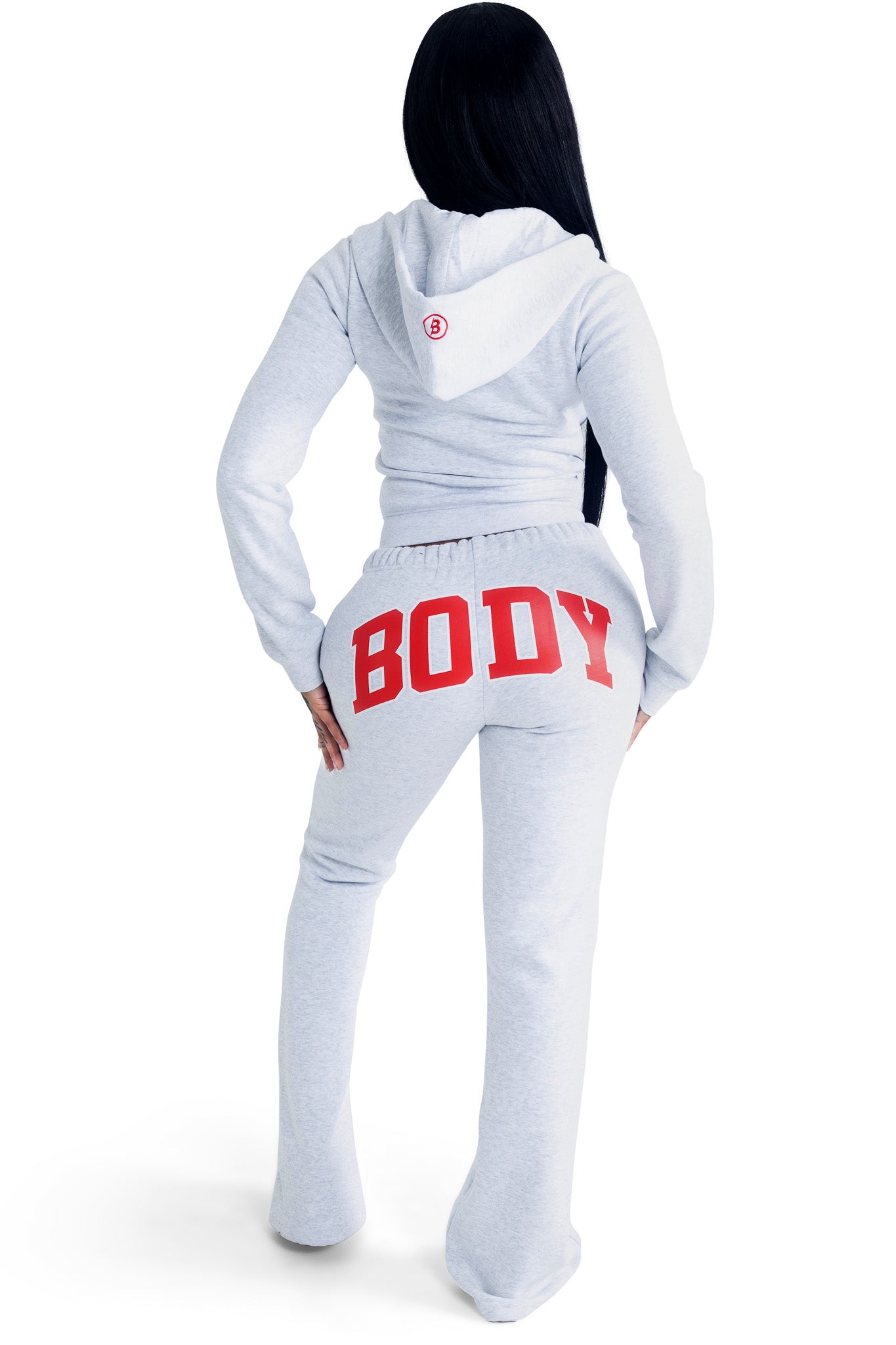PRE-ORDER - BACKSHOT SWEATPANTS 2.0 (HEATHER GREY/RED)