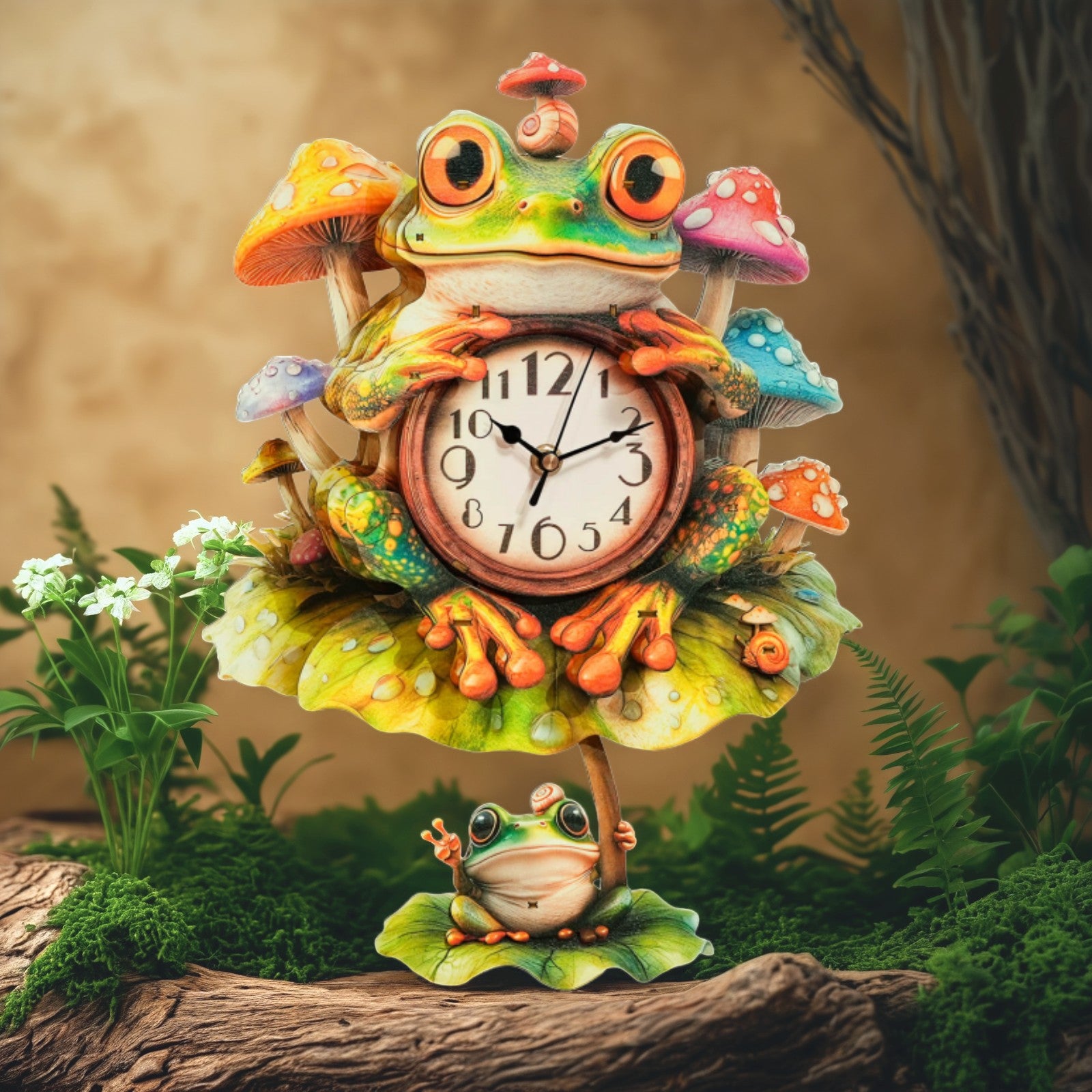 FrogDIY Wooden Clock, 3D Puzzle Craft Kit