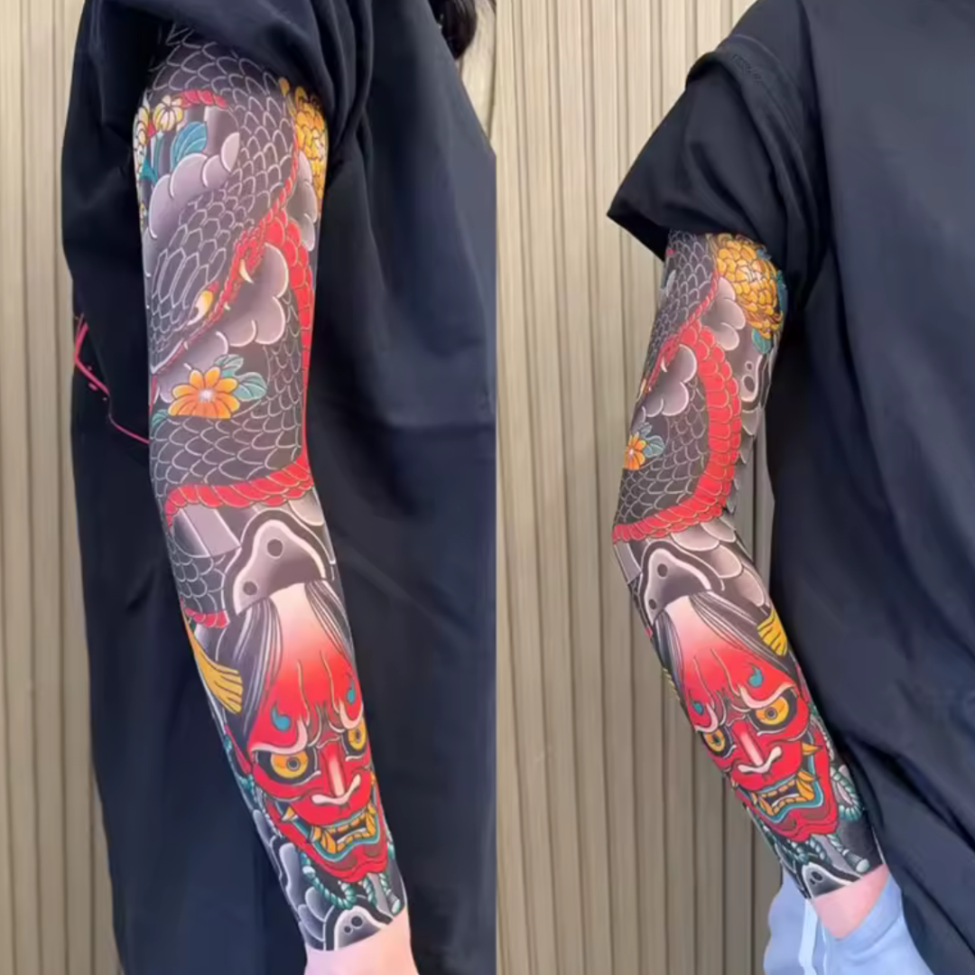 🎭 Invisible Tattoo Mesh Sleeve – Realistic Temporary Tattoo Cover UPF50+