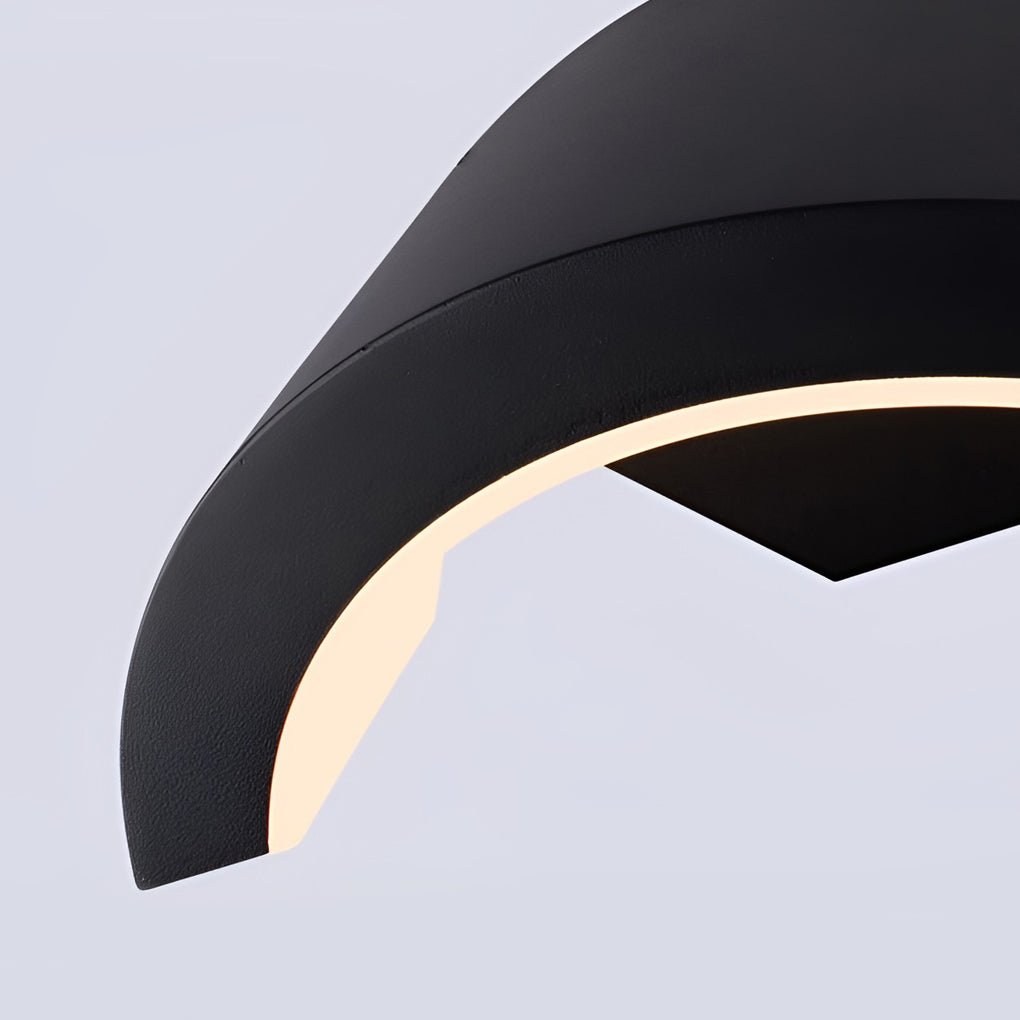 Creative Moon Curved Wall Sconce Motion Sensor Waterproof LED Wall Lamp Outdoor Indoor