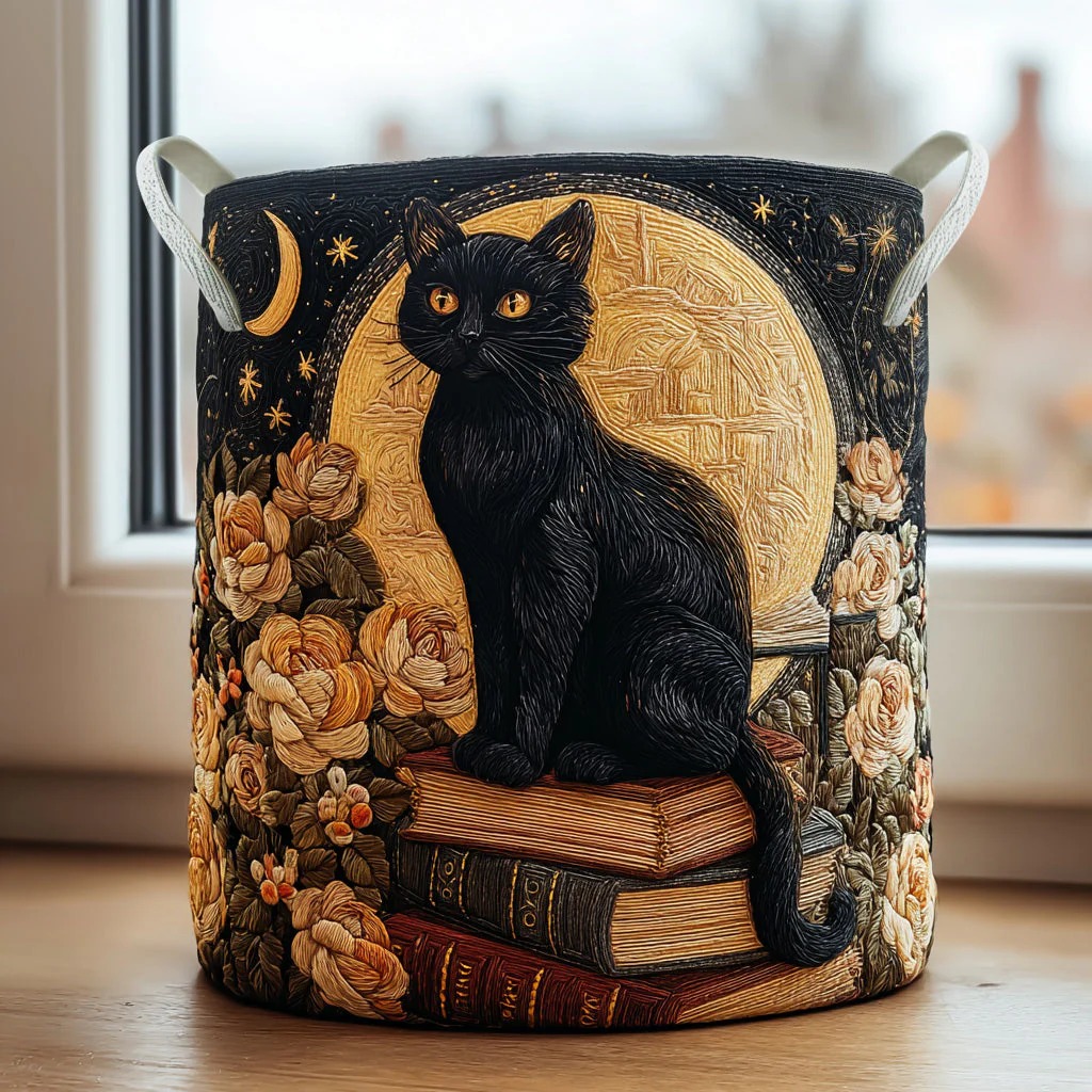 Cat Quilted Laundry Basket – 2026 New 3D Textured Craft Design