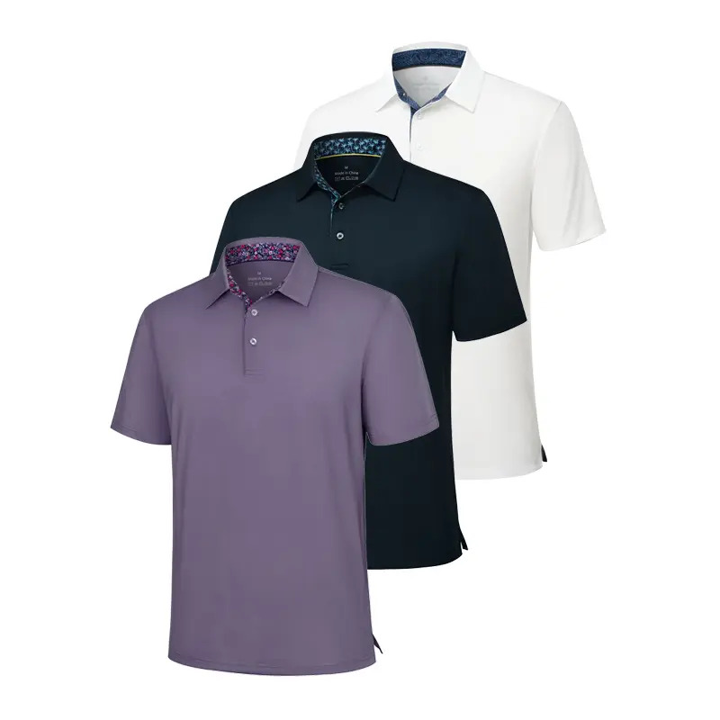 Men's Polo Shirt 3-Piece Set — Soft, Breathable Pure Cotton Material