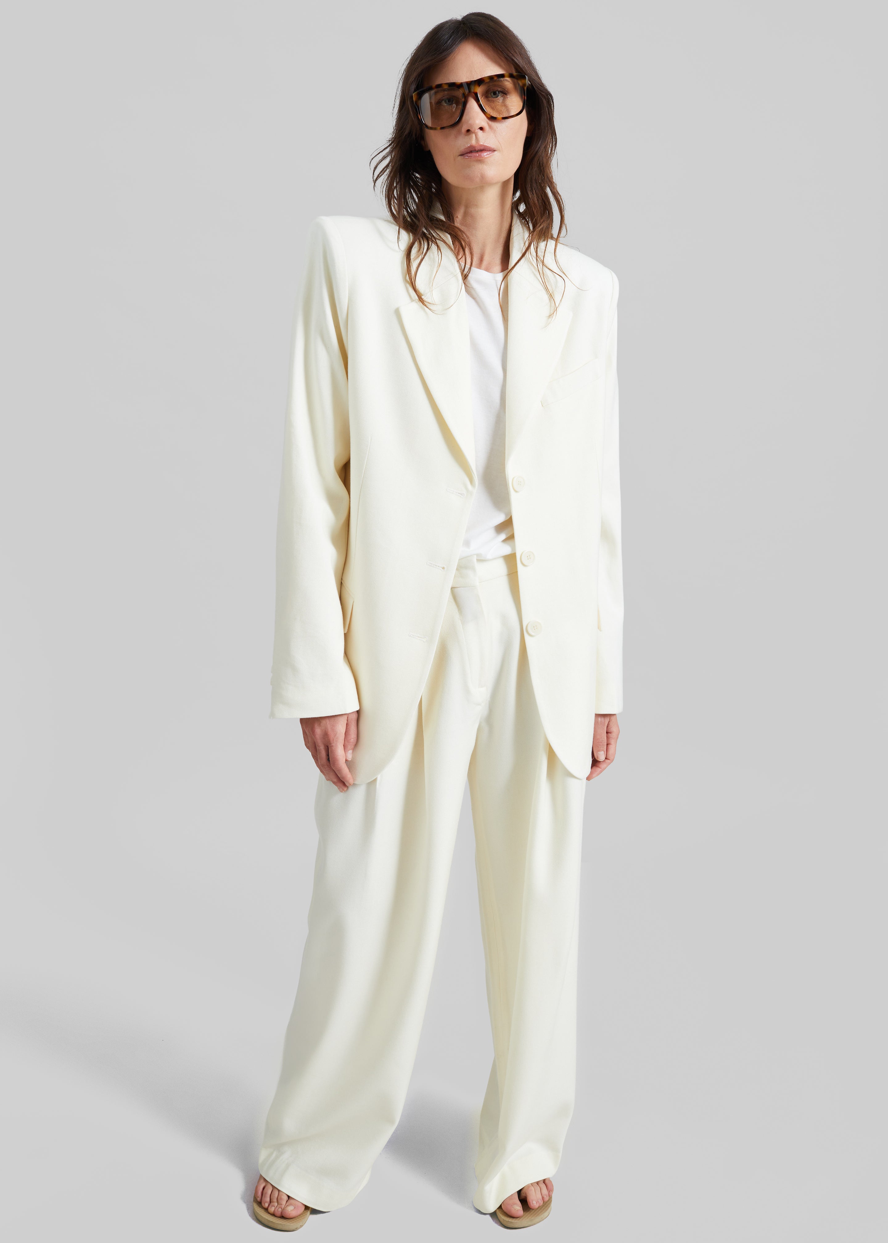 Halser Oversized Blazer - Ivory