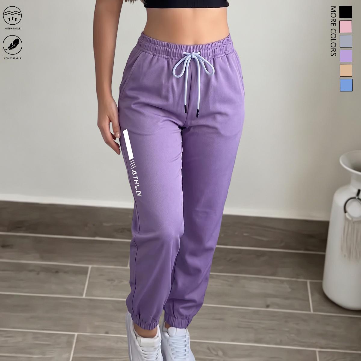 Women's Lightweight Ultra-Thin Straight-Leg Casual Athletic Pants