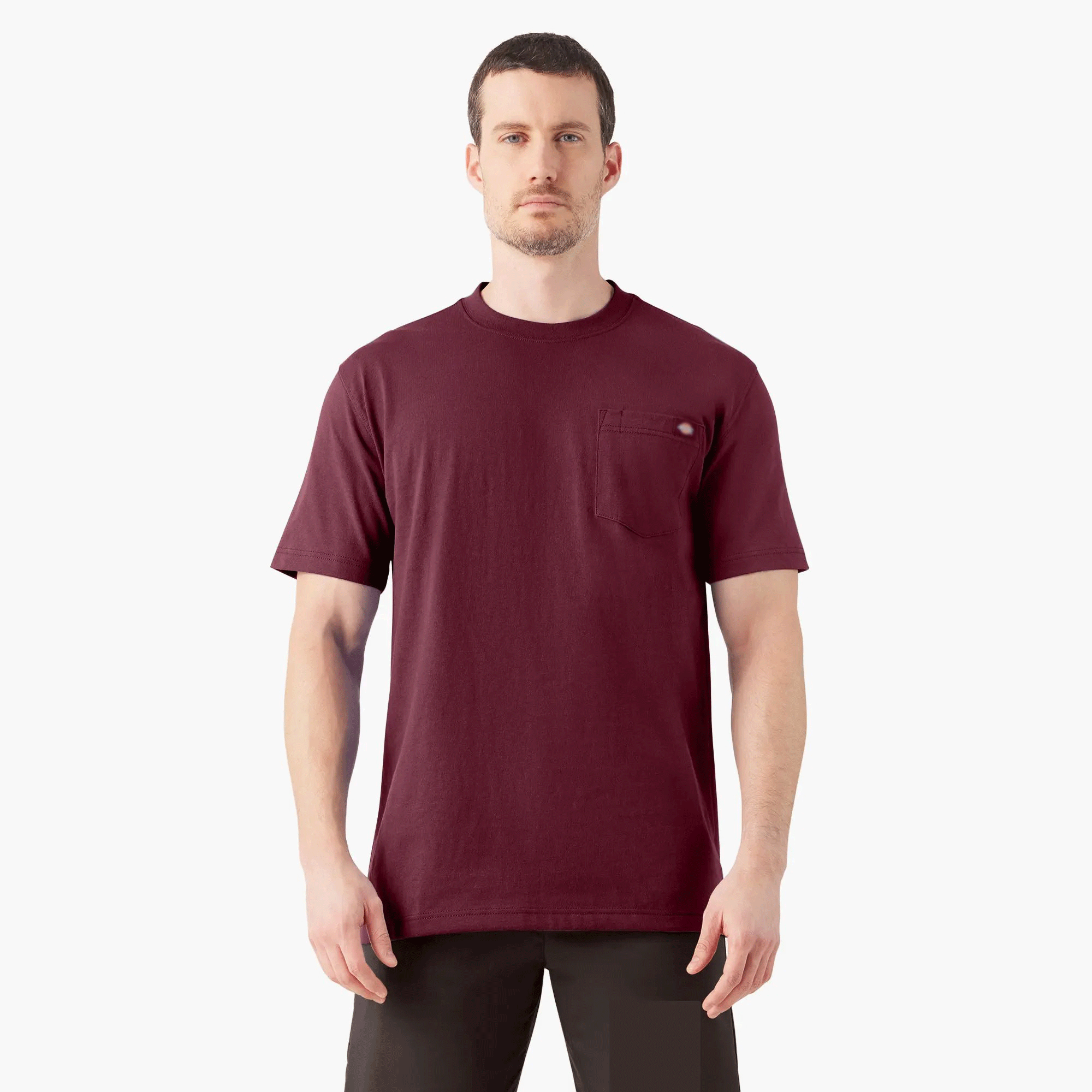 Men's Heavyweight Short Sleeve Pocket T-Shirt, 100% Cotton