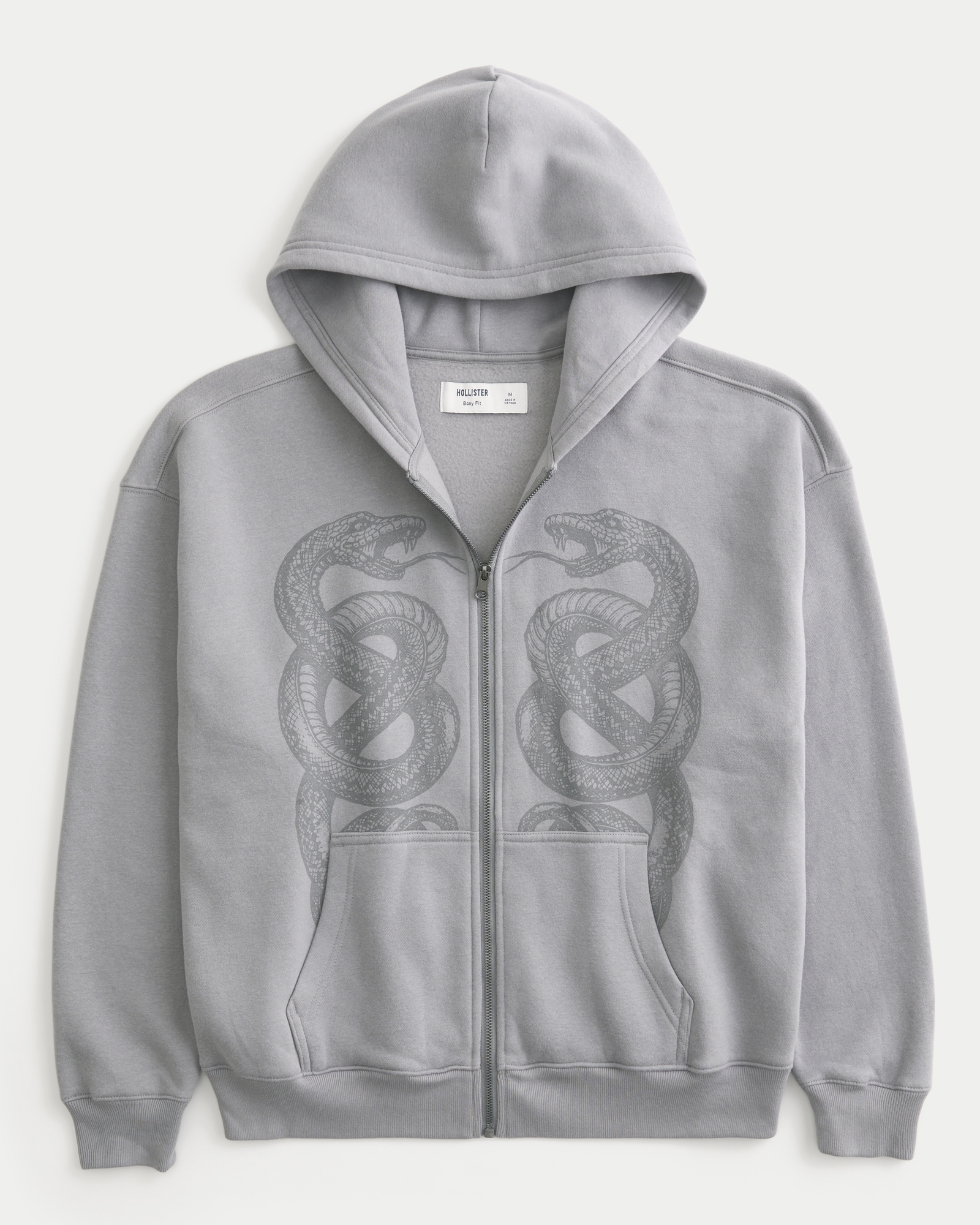 Boxy Zip-Up Hoodie