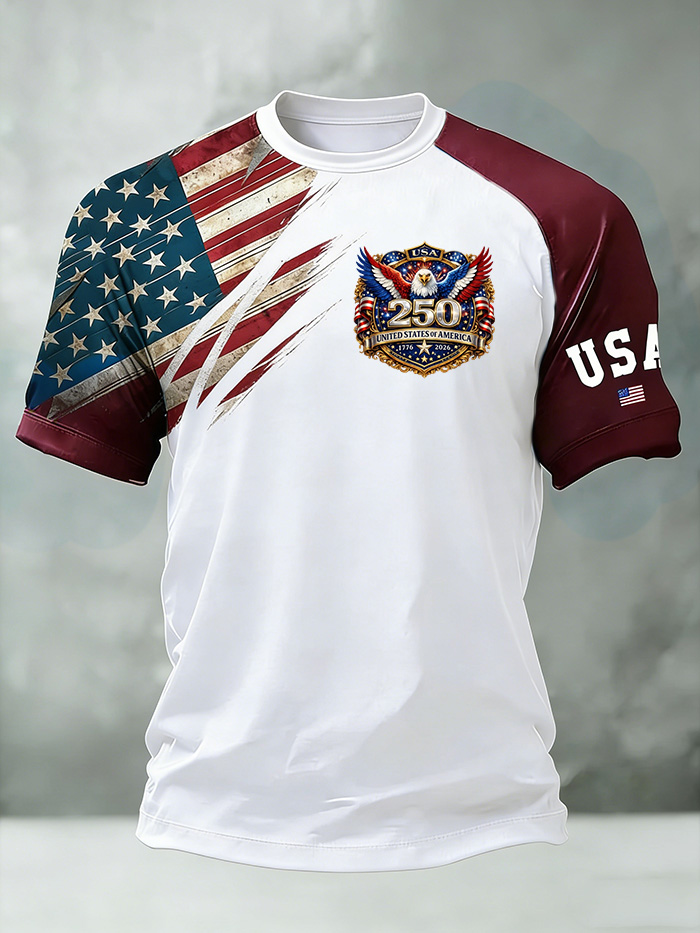 Men'S And Women'S Casual 250Th Anniversary Founding Celebration Raglan T-Shirt