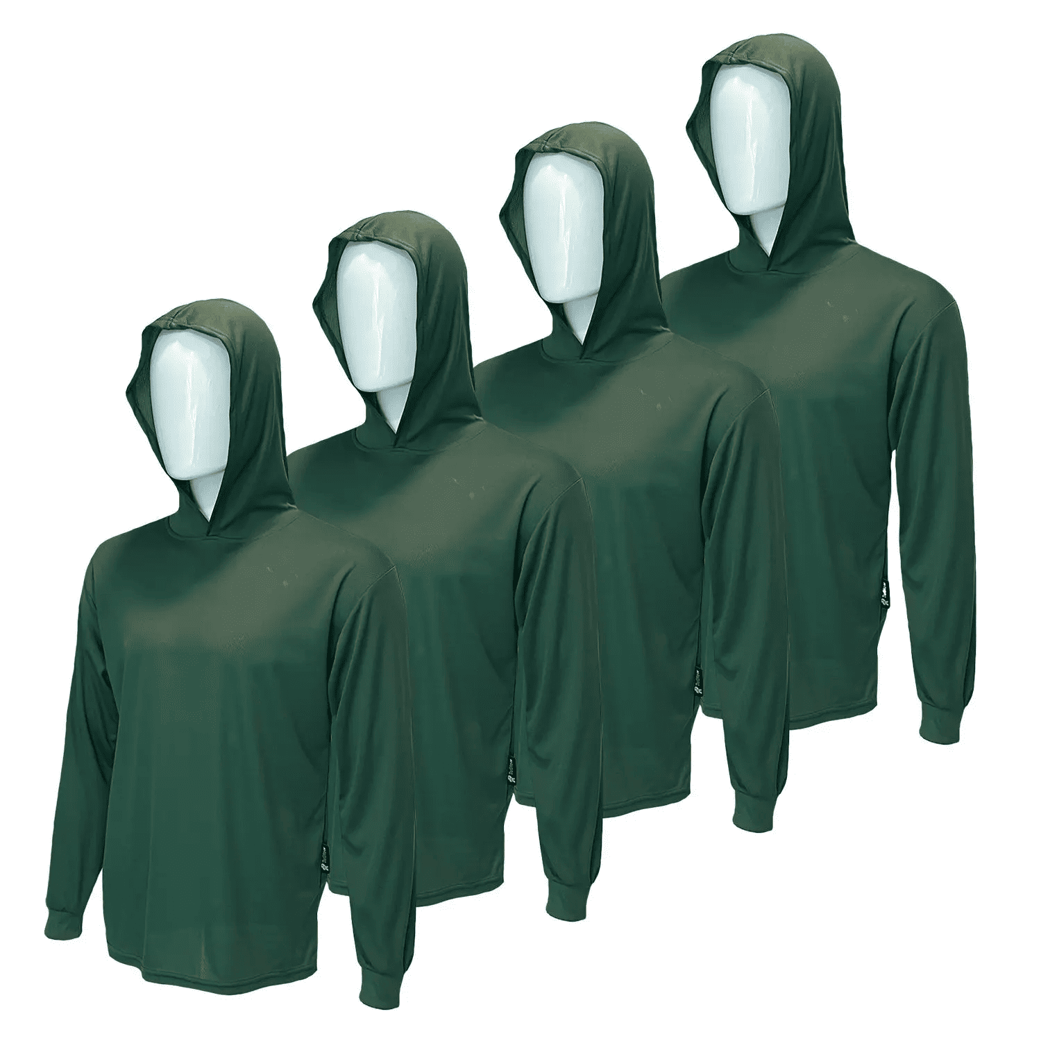 4 SHIRT PACK Hi Vis Long Sleeve Safety Shirt With Hoodie