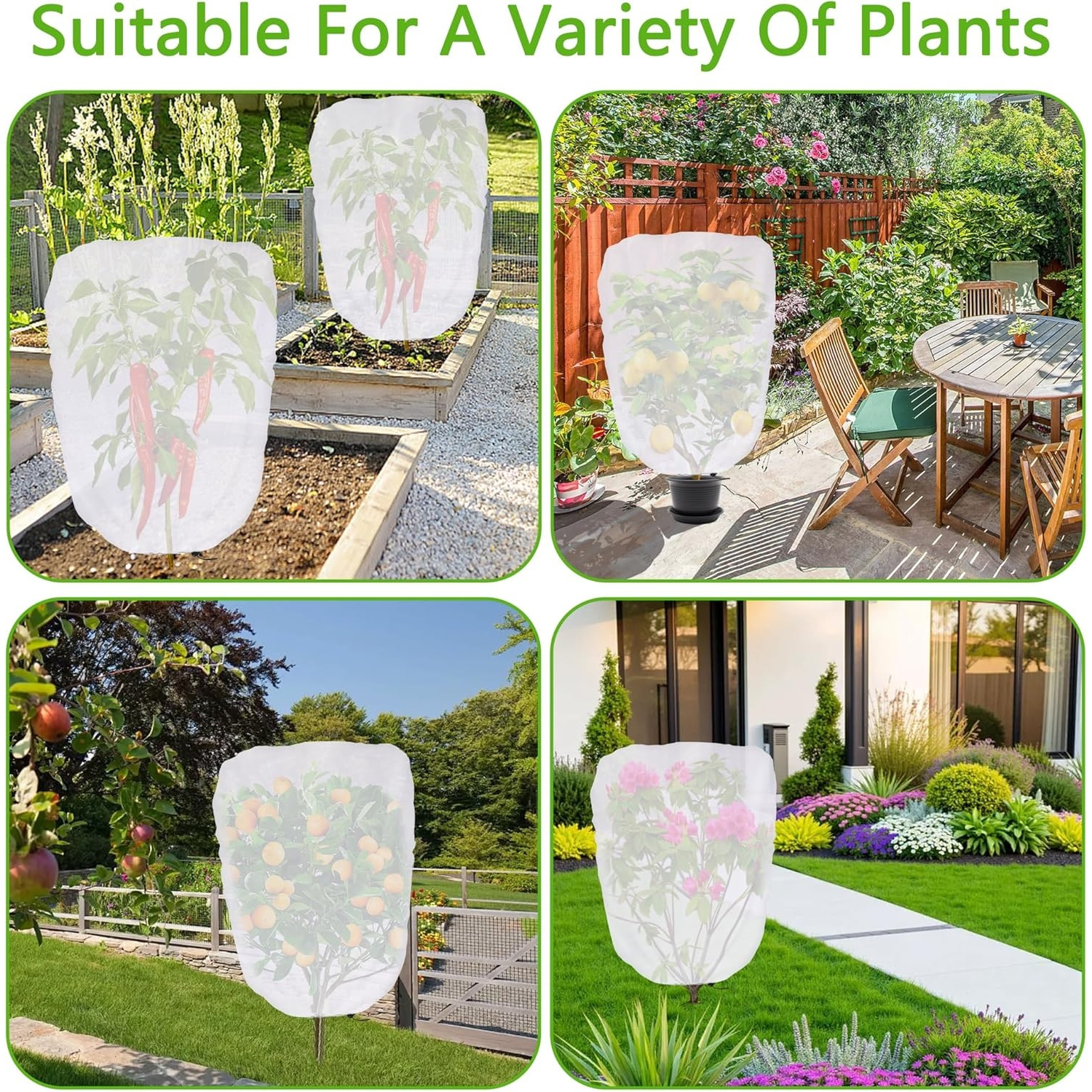 30pcs Blueberry Bush Bird Netting, Multiple Sizes Available - Tomato Plant Net, Insect-Proof Plant Cover