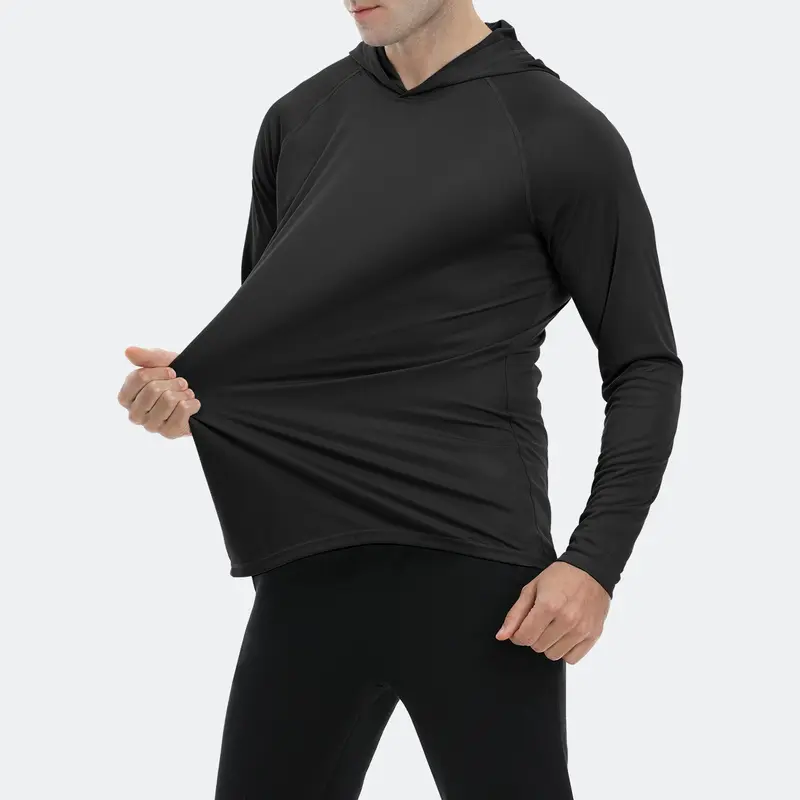 Men's Athletic Hoodie | Long-Sleeve Fishing Shirt | Lightweight Sun Protection Jacket
