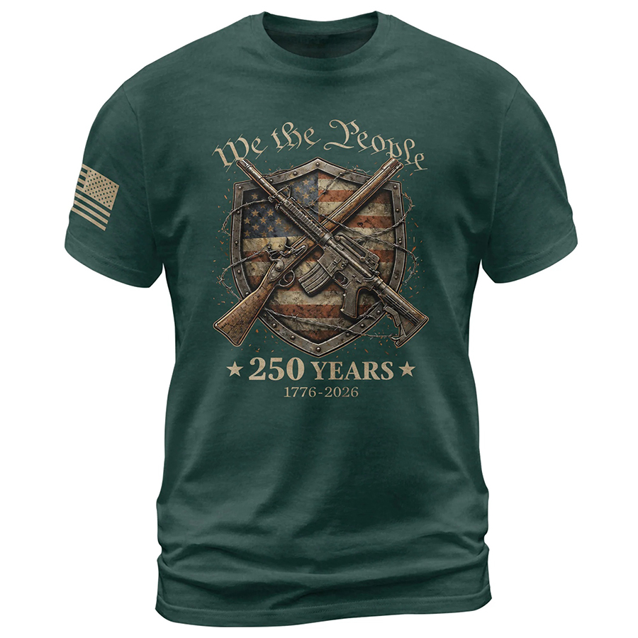 USA 250th Anniversary 250 Years Shirt 1776-2026 We The People Shield