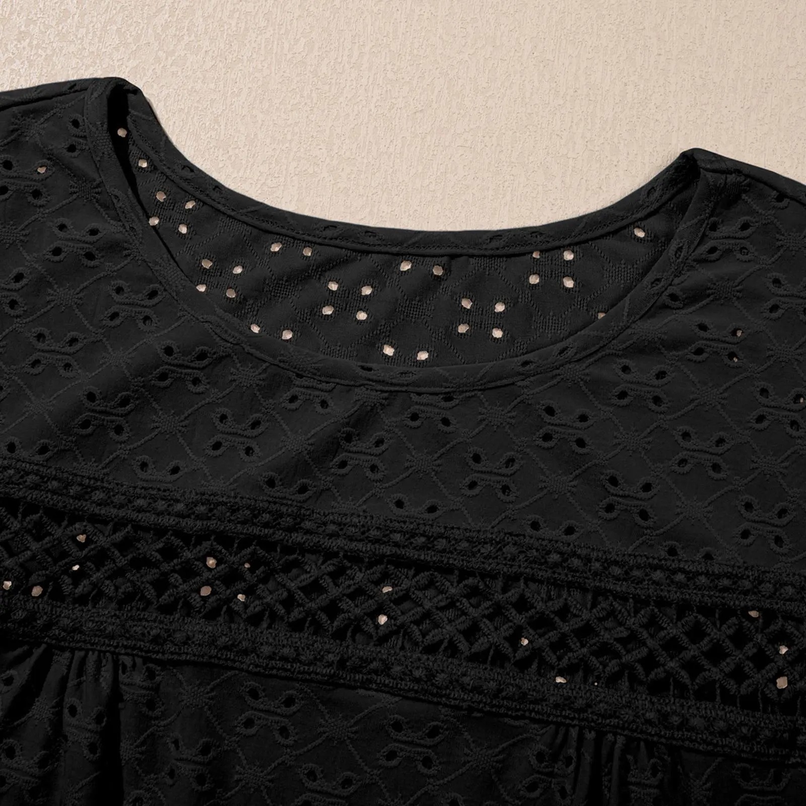 Plus-Size Puff Sleeve Blouse