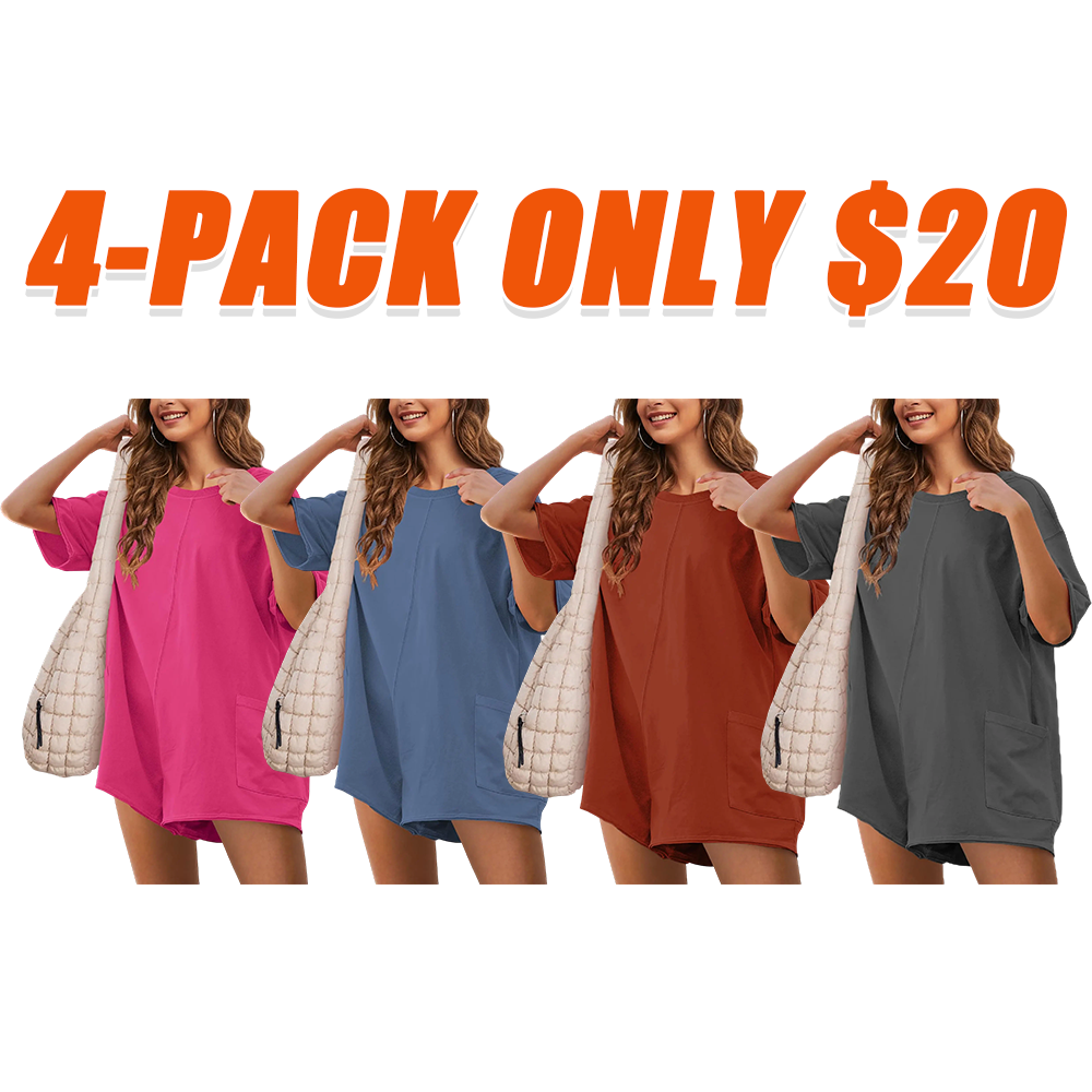 Women's Oversized Casual Athletic Romper