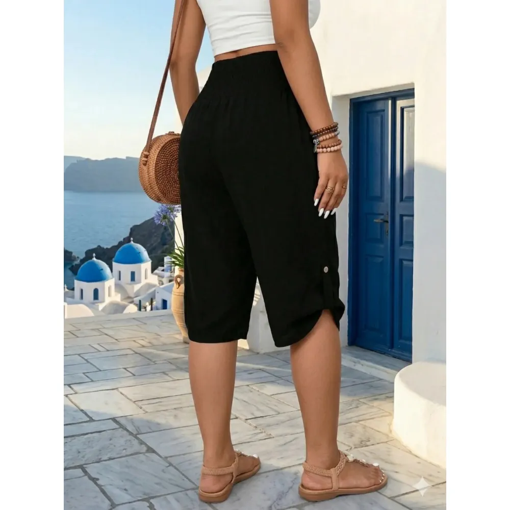 Factory Direct Women's Elastic Waist Comfort Capri Pants, 8-Pack Only $24