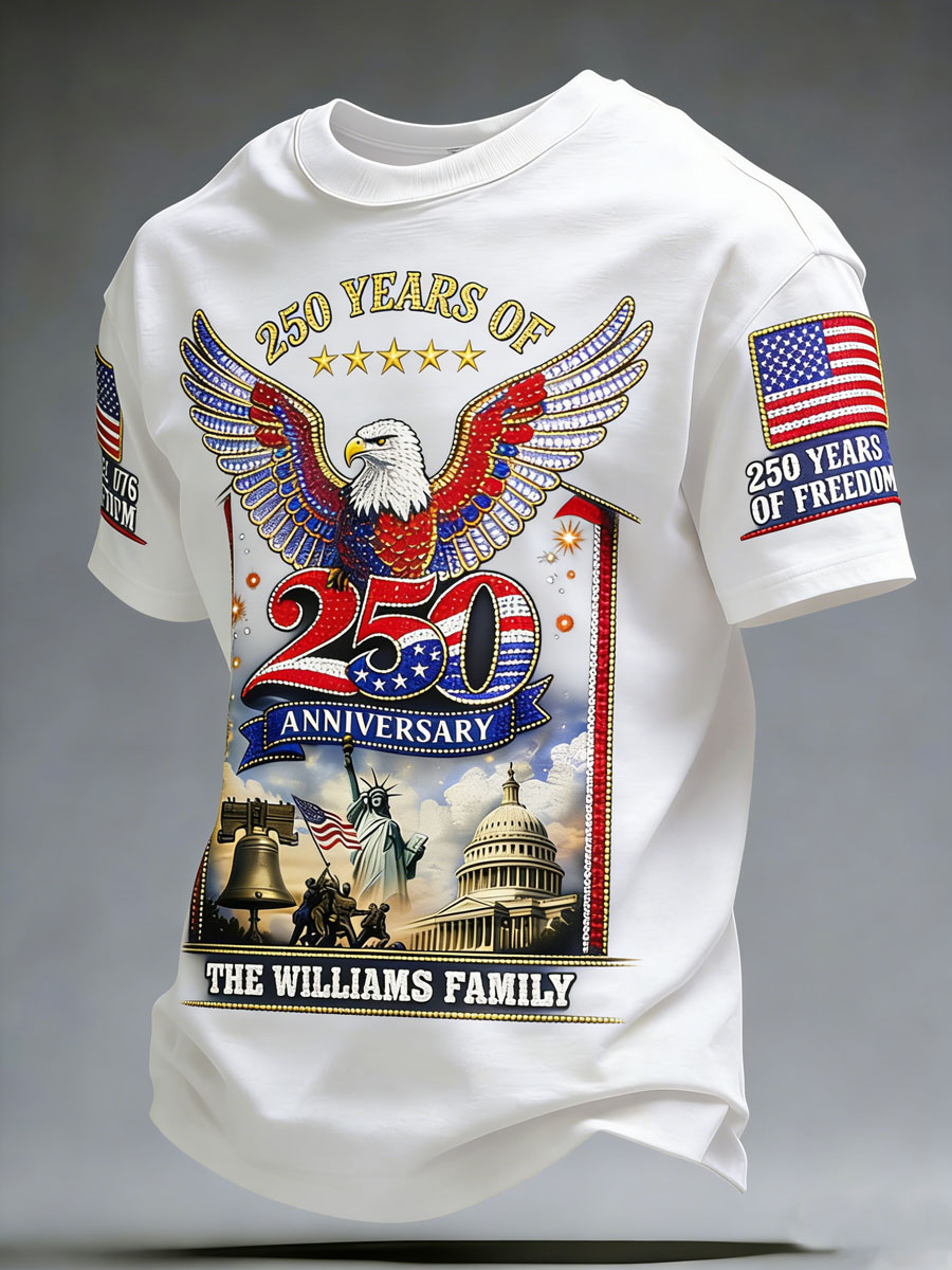 Men'S American 250Th Anniversary Print Top
