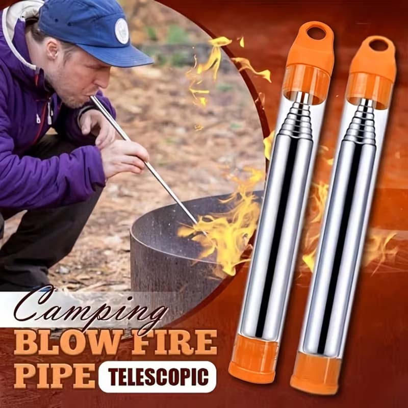 🎁Buy One Get One Free🏕️ Portable Telescopic Blow Fire Pipe | High-Efficiency Camping BBQ Too