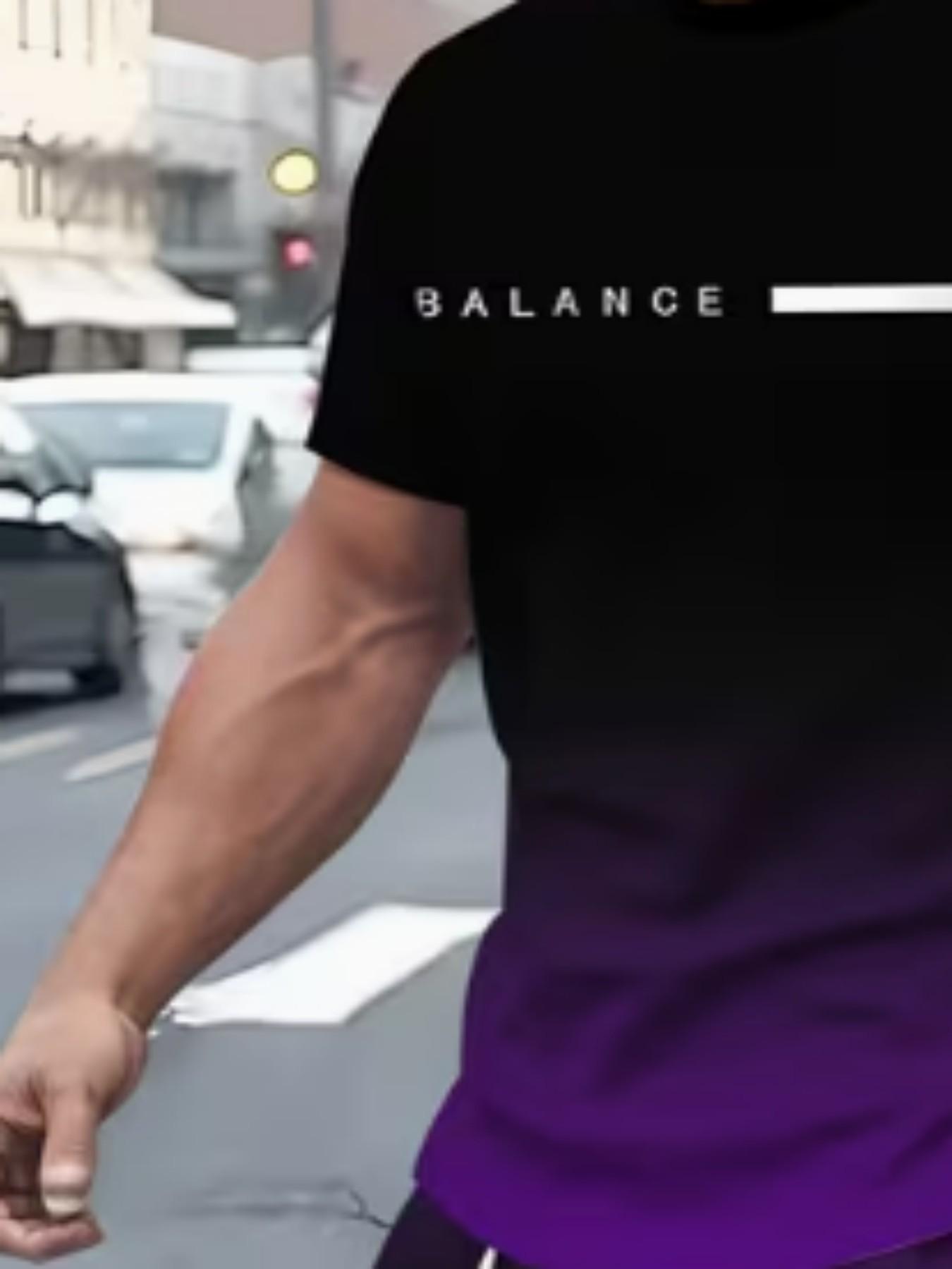 Men's Gradient Short-Sleeve Gym Set