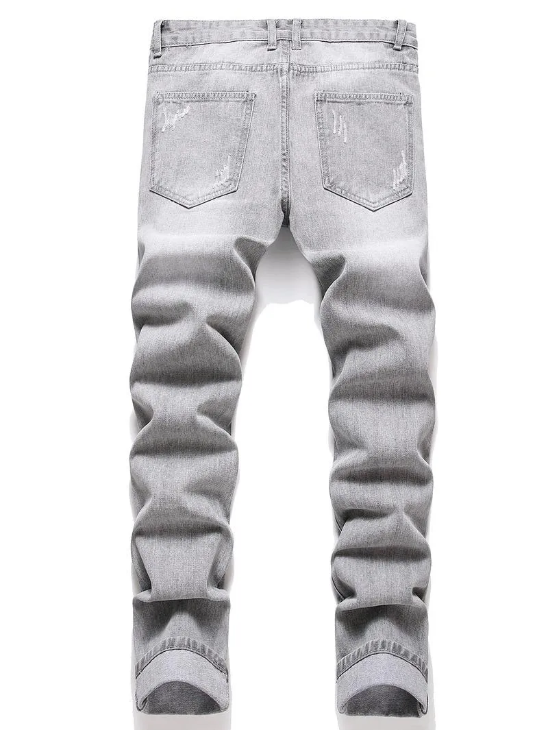 Men's slim-fit fashionable jeans