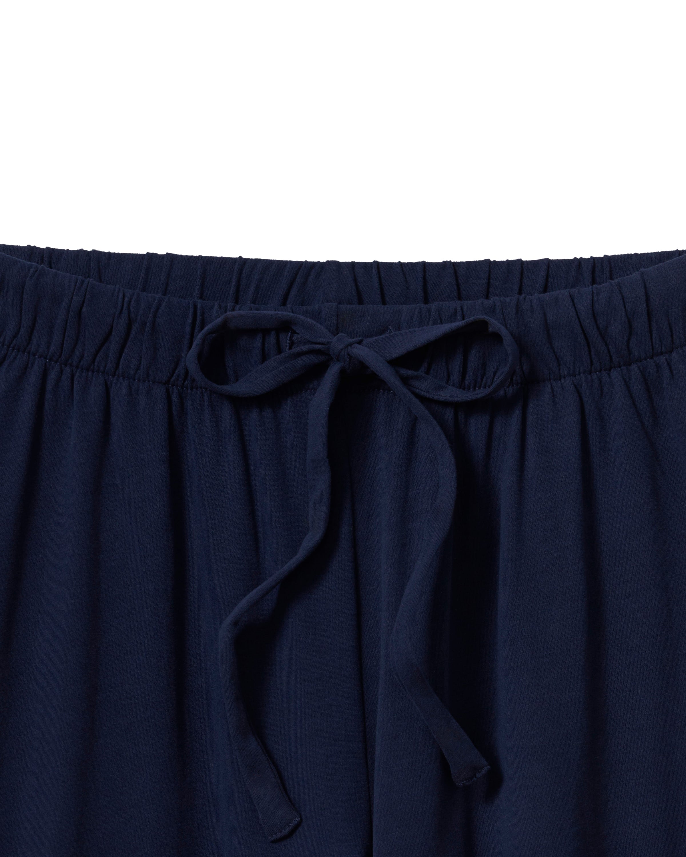 The Olivia Wide Leg Pima Pajama Set in Navy