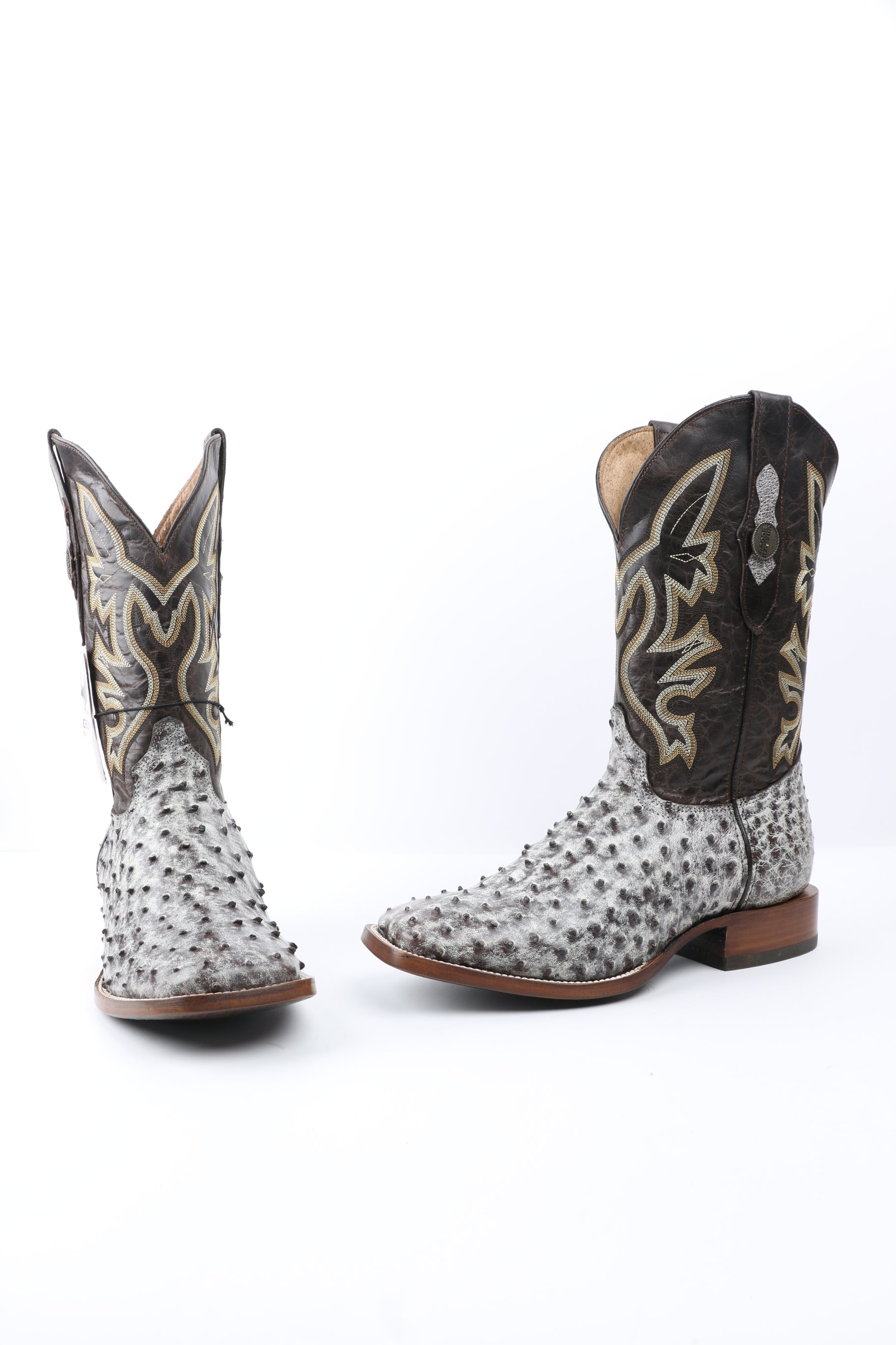 Chero's Premium Exotic Ostrich Espresso Clearance Sale 70%OFF