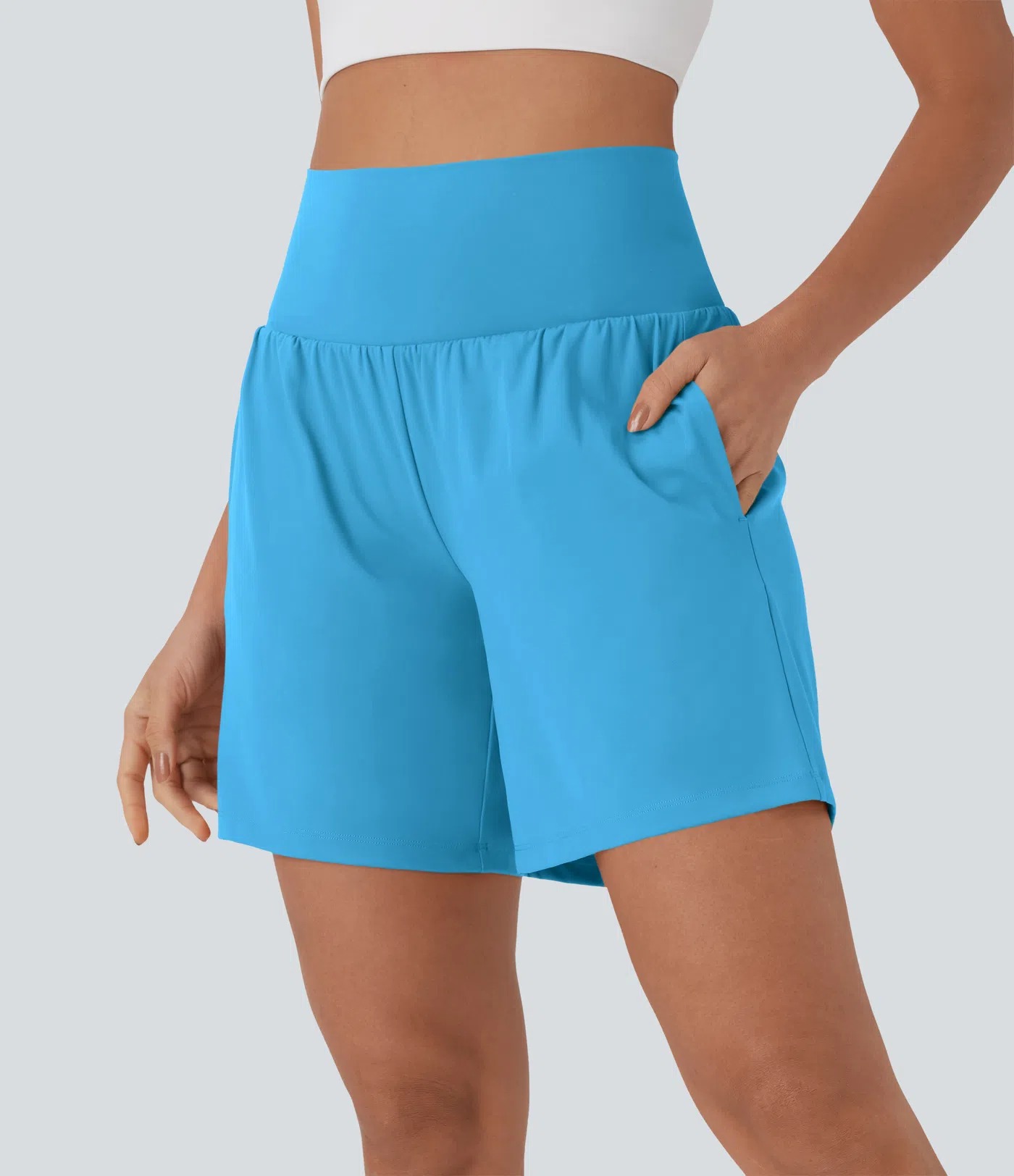 🔥🔥Women’s 2-in-1 Super High-Waisted Cool-Touch Yoga Shorts with Pockets (3