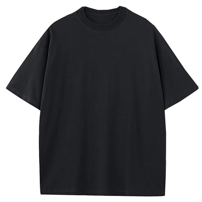 Unisex Heavyweight 100% Cotton Drop Shoulder T-Shirts, Multi-Pack Casual Oversized Fashion Tees