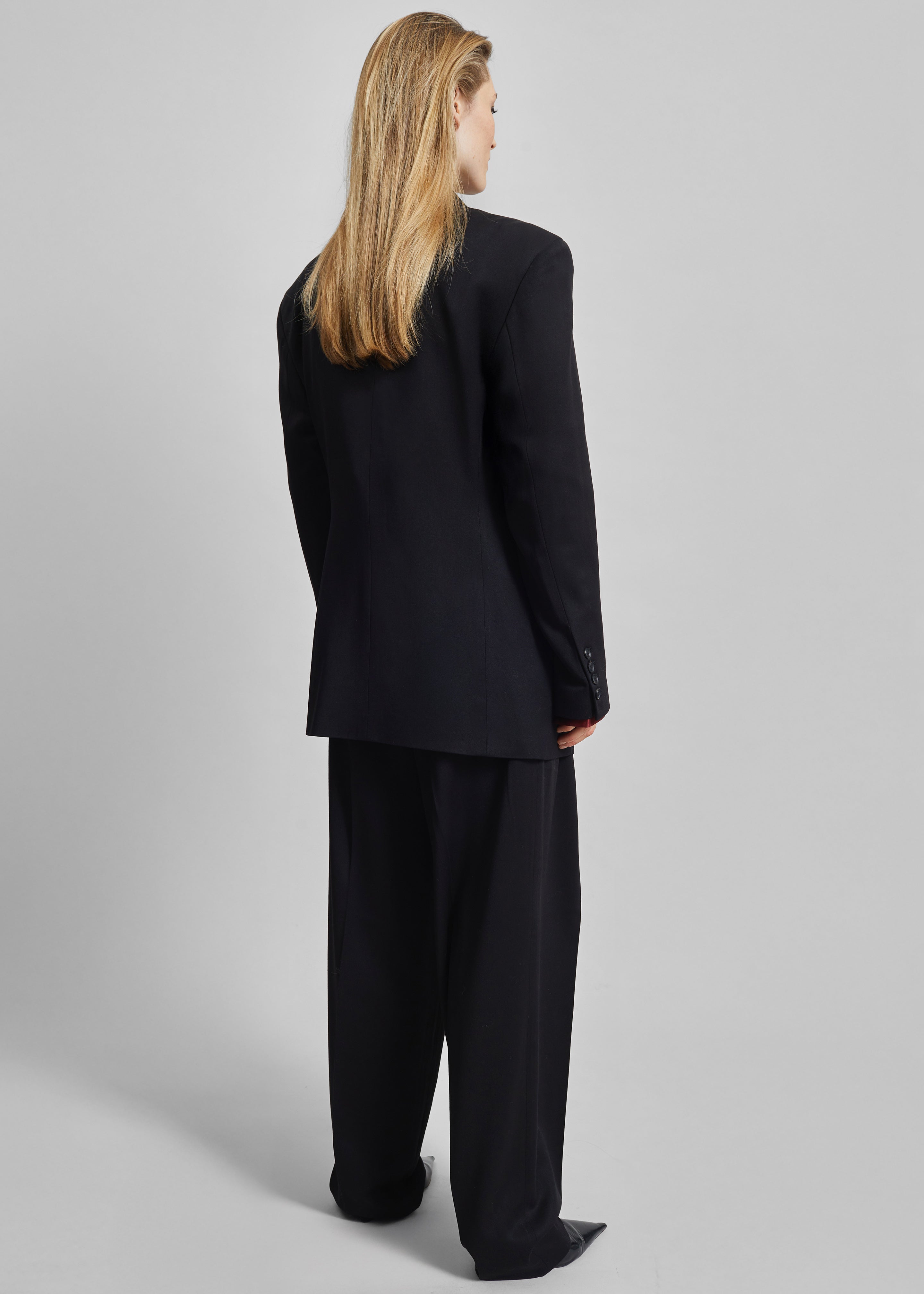 Vester Double-Breasted Blazer - Black