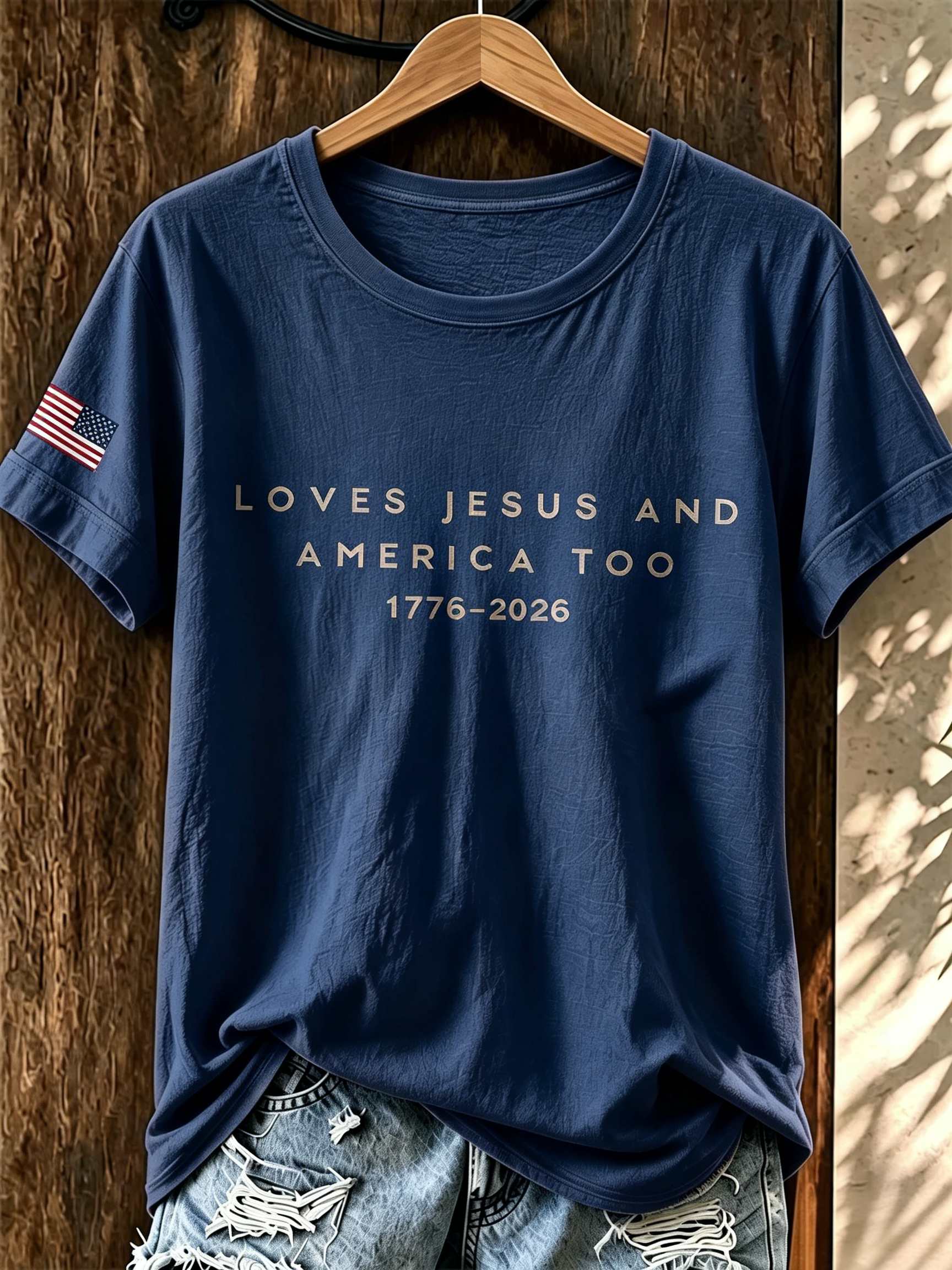 Women's Independence Day Faith Printed T-Shirt