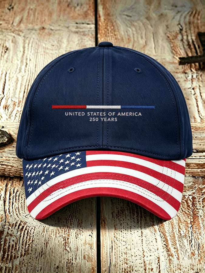 Men'S Independence Day American Flag Flower Guitar Print Baseball Cap