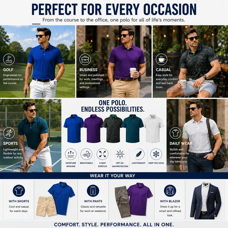 Men's Short-Sleeve Golf Polo Shirt
