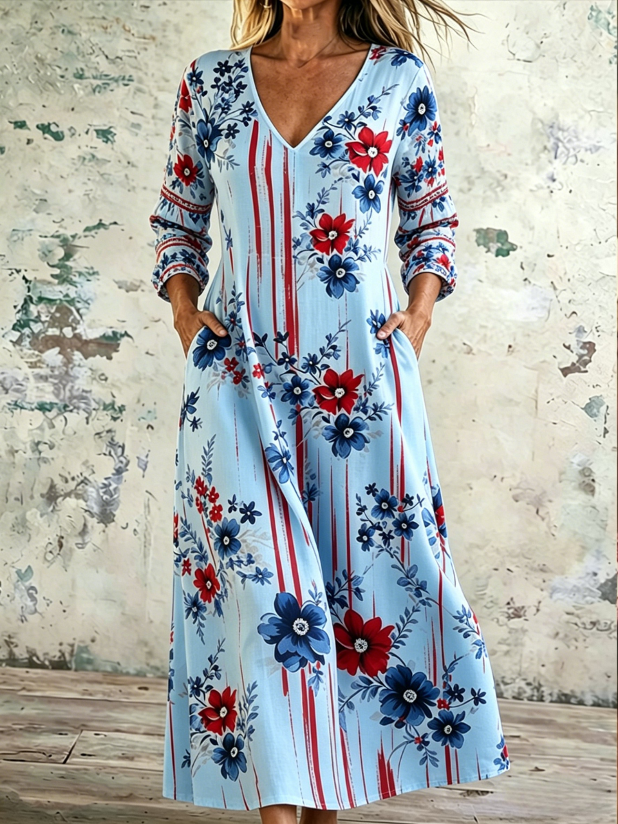 Women's 250th Anniversary Printed Casual Dress