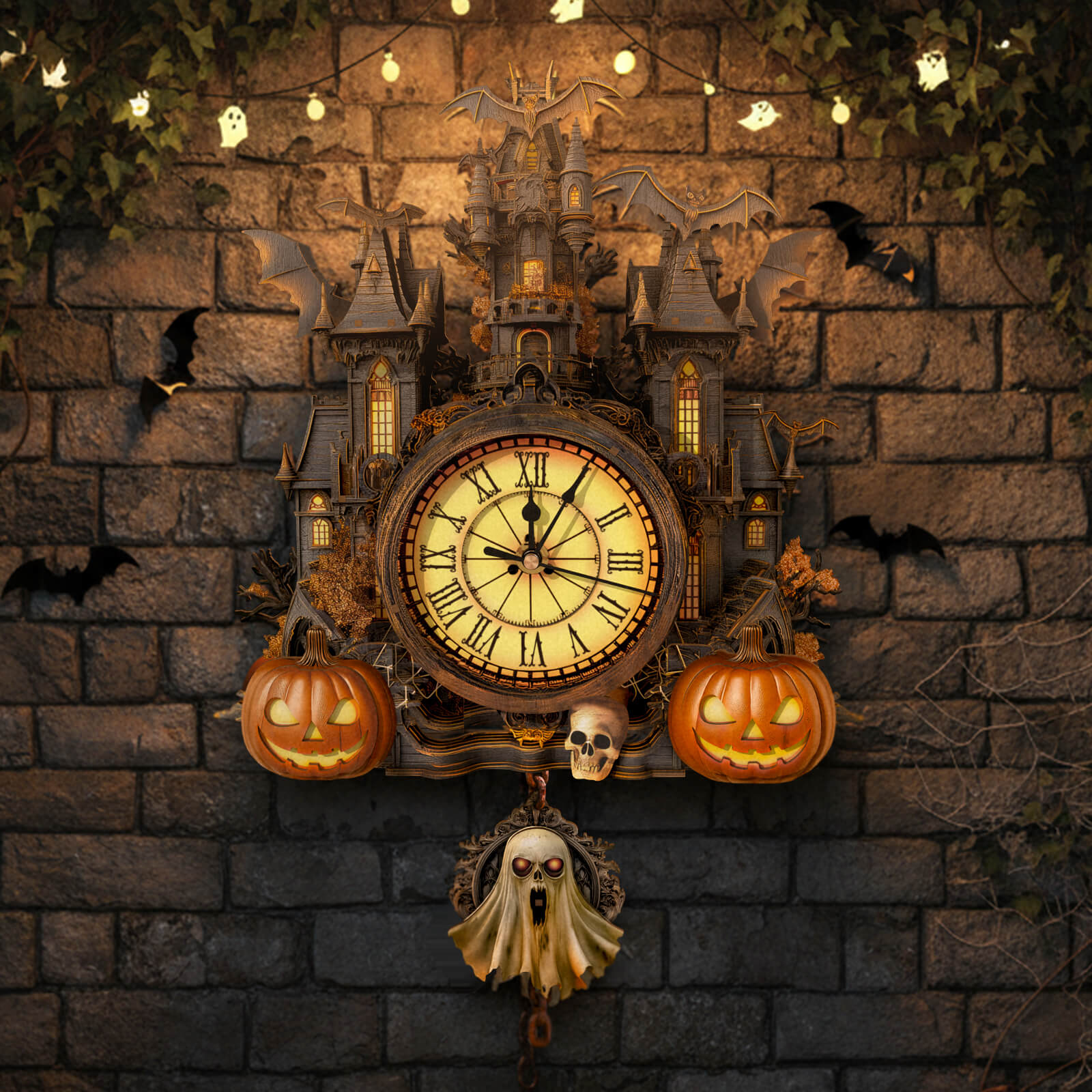 Mysterious CastleDIY Wooden Clock, 3D Puzzle Craft Kit