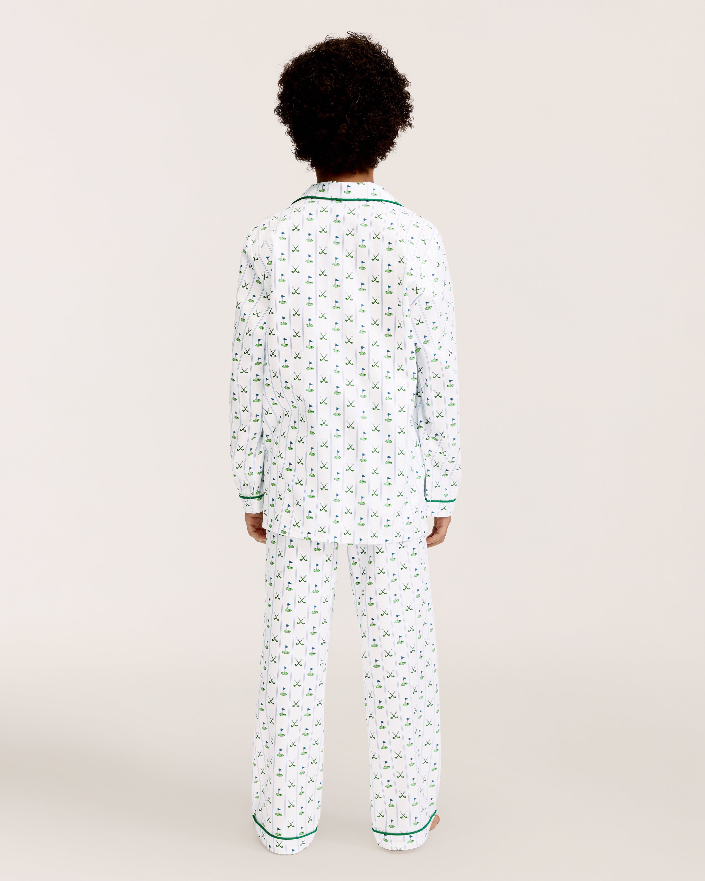 Kid's Twill Pajama Set in Fairway Stripe