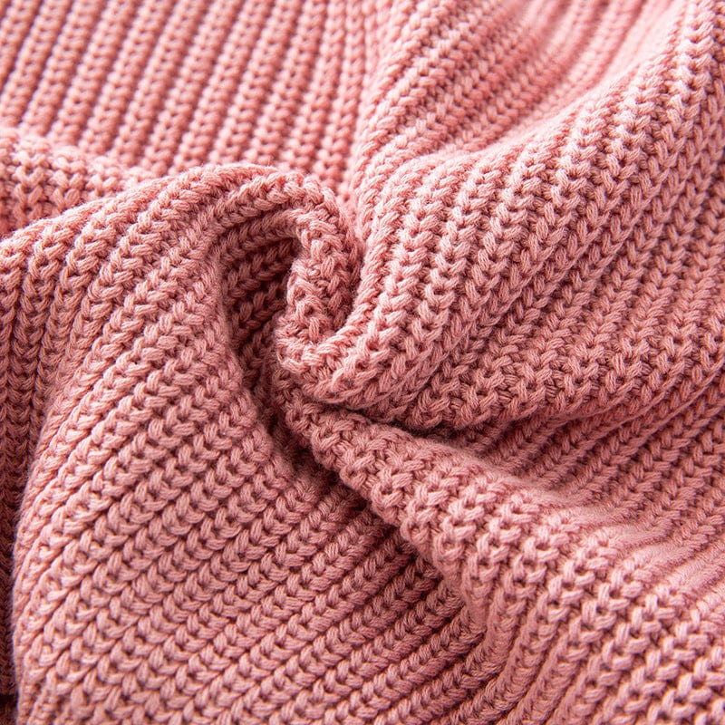 Baby Knitted Solid Color Casual Sweater