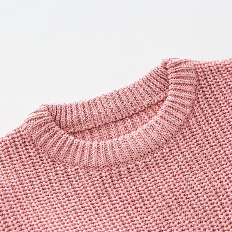 Baby Knitted Solid Color Casual Sweater