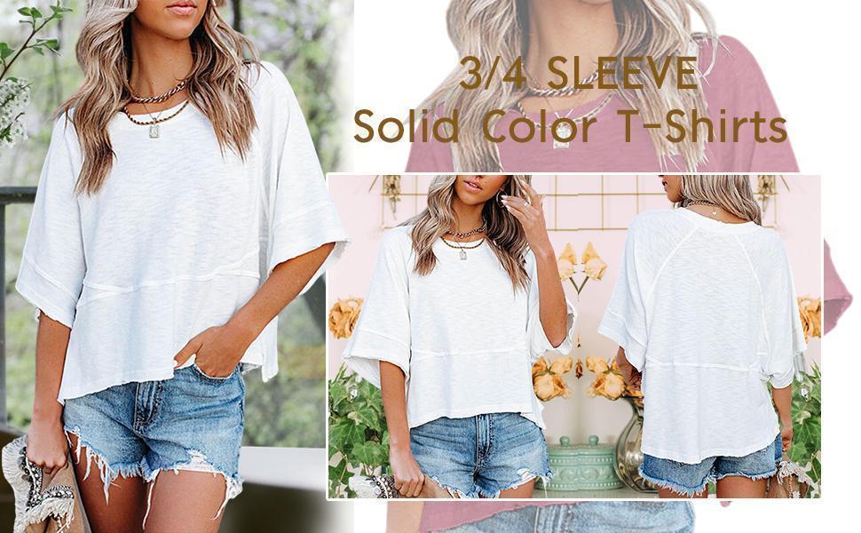 Women's Batwing Sleeve Casual Summer Top