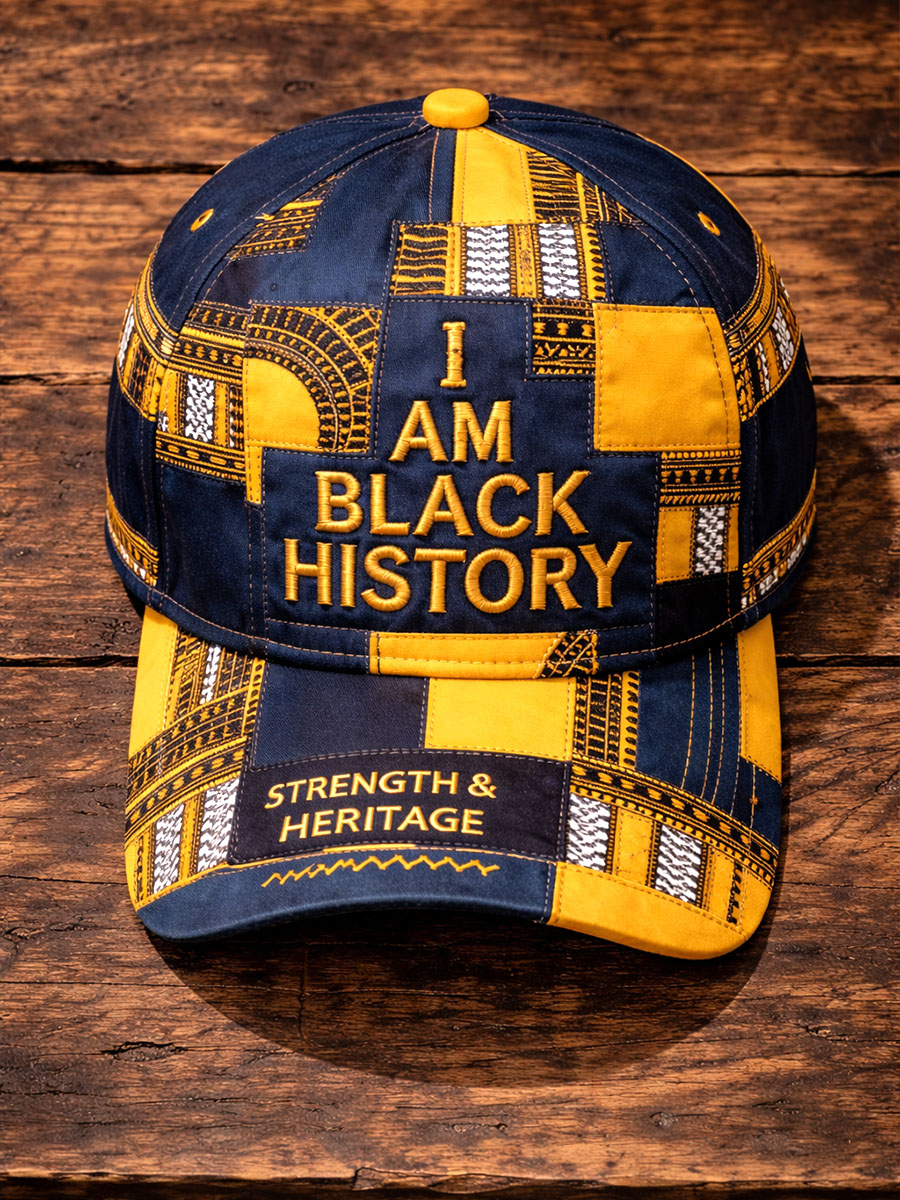 “I Am Black History” Embroidered Baseball Cap
