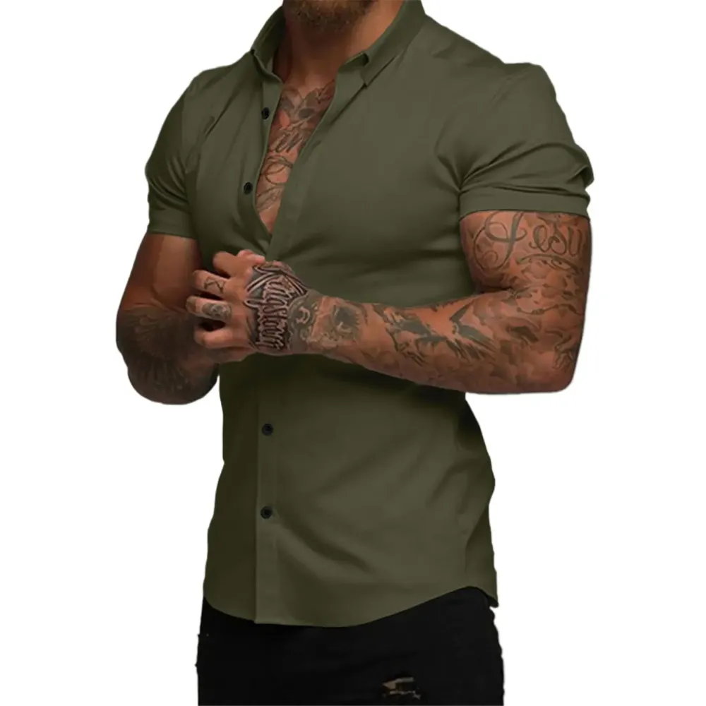 Mens Casual Button Down Shirt