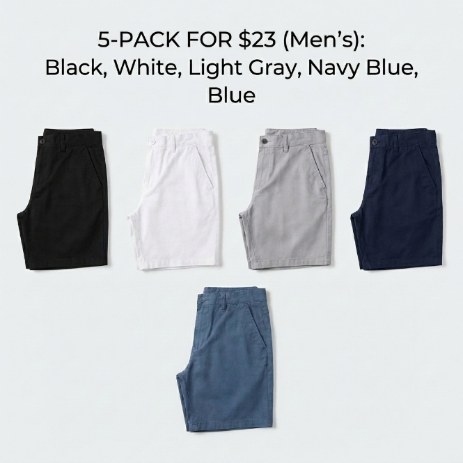 Everyday Comfort 5-Inch Stretch Chino Shorts