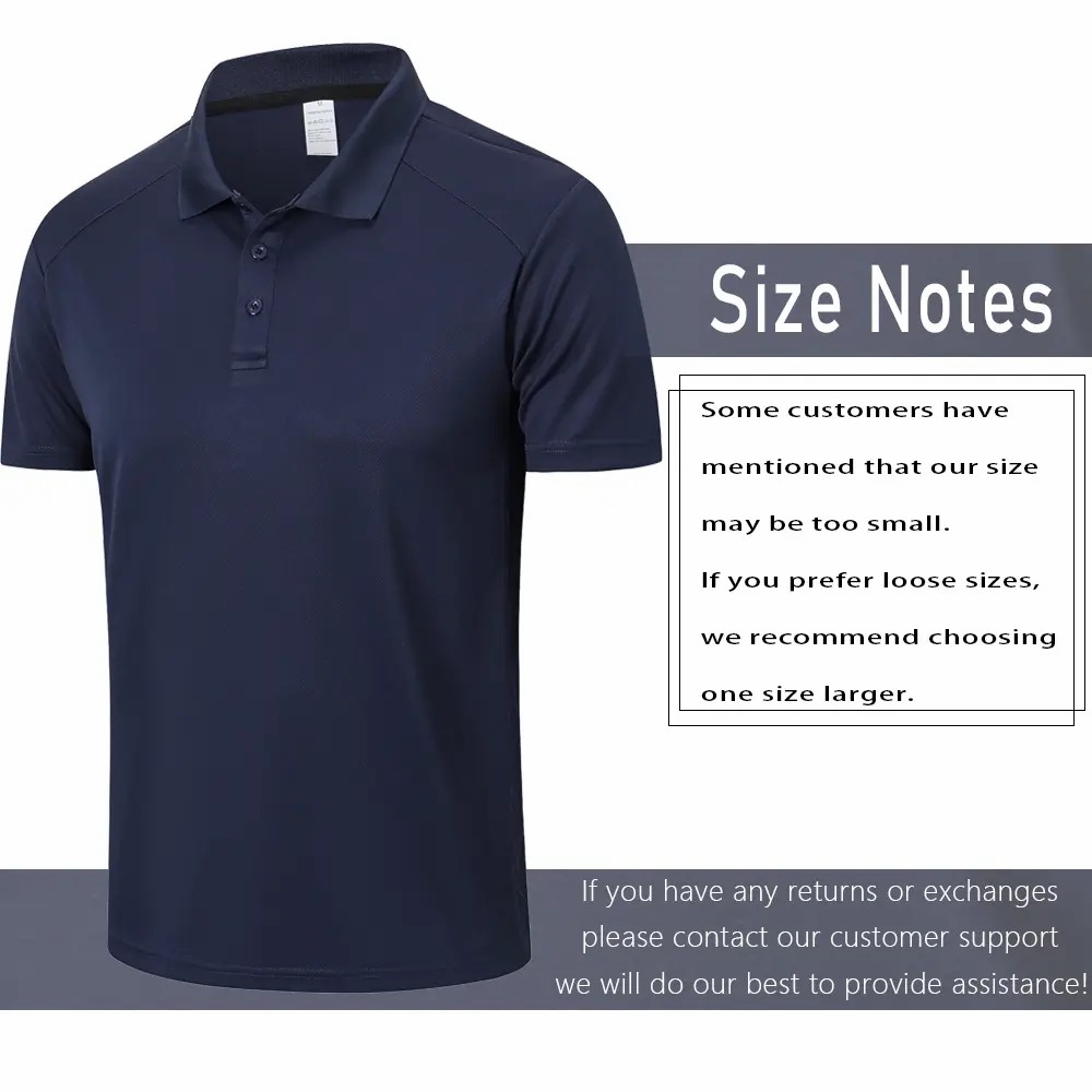 Men's Moisture Wicking Polo Shirt – Breathable Athletic Short Sleeve Collared Top