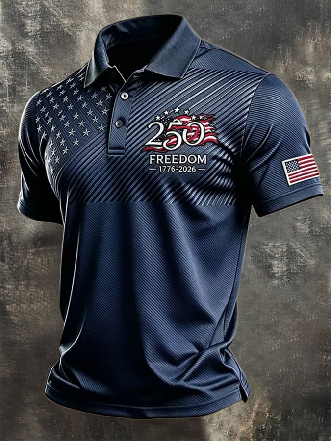 Men's U.S. 250th Anniversary Printed Polo Shirt
