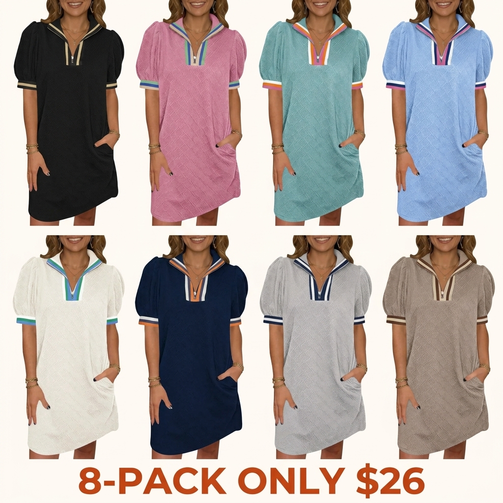 Women's Summer Puff-Sleeve Mini Dress
