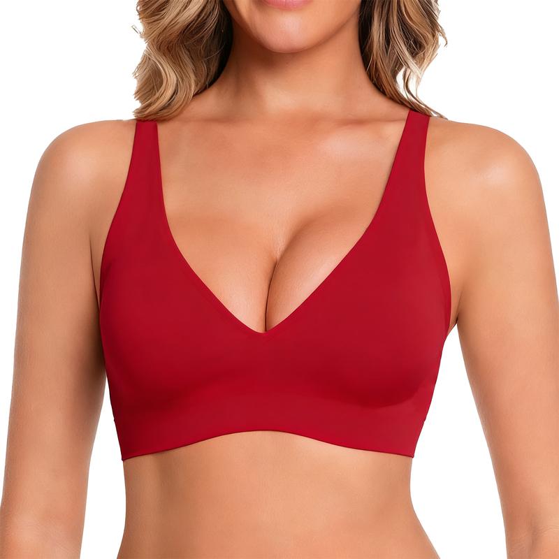 ⏳LAST DAY SALE 50% OFF💕Womens Comfortable Wireless Bralettes Seamless Deep V Everyday Bra1