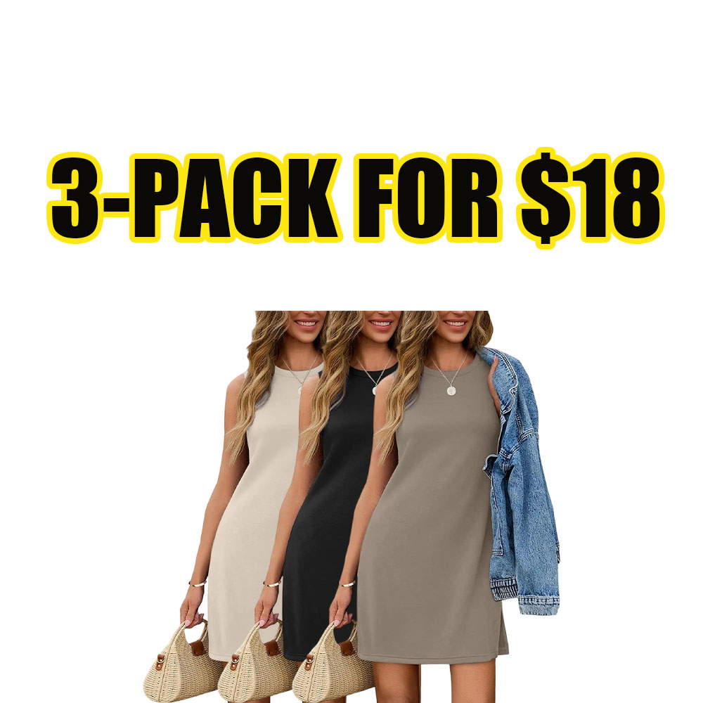 Sleeveless Summer Tank Dress – Casual Everyday Sundress for Women