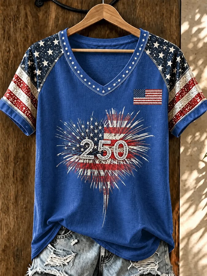 Women's Casual 250th Anniversary Printed T-shirt