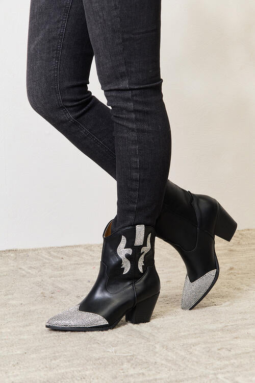 VIP Nights Rhinestone Pointed Boots